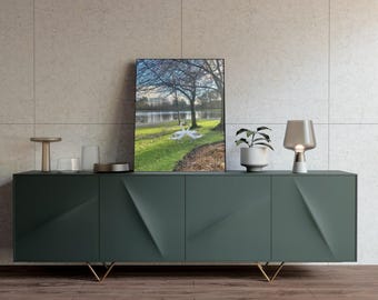 Dwa łabędzie miłości wydruk cyfrowy