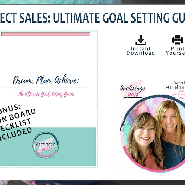 Direct Sales Goal Setting Guide Downloadable Workbook