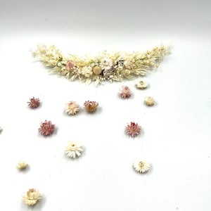 Dried flower hair piece, Pink hair comb, Bridal hair piece, Boho headpiece, Rustic hair piece, Wedding hair piece, Boho hair piece