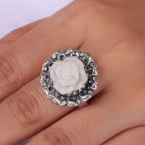 Natural Rainbow Moonstone Ring, Gemstone Ring, 925 Sterling Silver Ring, June Birthstone Ring, Ring For Women