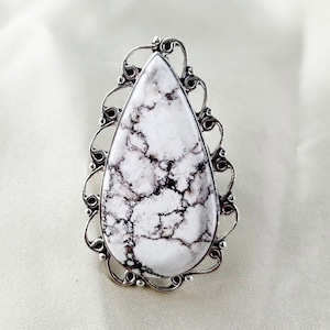 Wild Horse Gemstone Ring Handmade 925 Sterling Silver Boho Jewelry