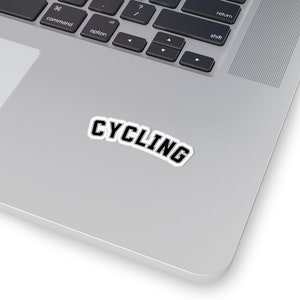 CYCLING Sticker Gift for Cyclist Lover Collage shirt style, Biking road decals Gifts for Spin Class Instructor, luggage vehicle sticker