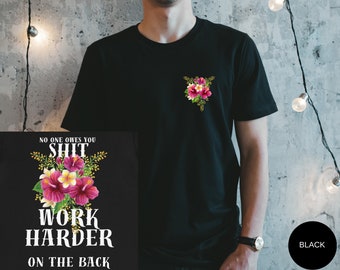 Nobody Cares Work Harder tee karma shirt Funny workout shirt for weightlifting gym California inspired karma tshirt fitness cycling athletes
