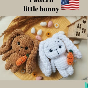 Crochet pattern little bunny Crochet Easter Easter bunny Amigurumi rabbit Amigurumi little bunny Animal crochet Tutorial PDF English