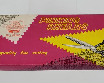 Vintage Bell Brand Pinking Shears Scissors (7 in) - Made in Japan