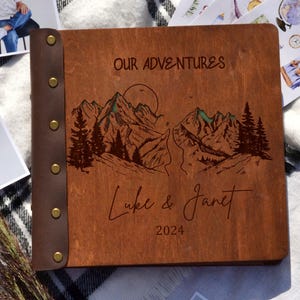 Personalized Travel Journal, Couples Travel Gift, Custom Travel Journal, Our Adventure Book Scrapbook, Couples Travel Book, Camping Journal