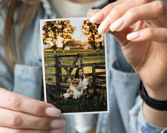 Lot d'aimants photo personnalisés pour réfrigérateur, style rétro, cadeau personnalisé