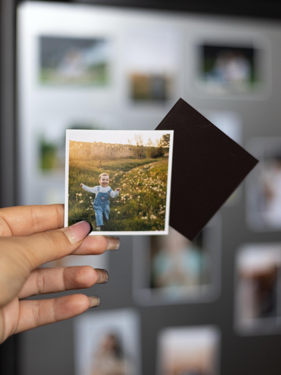 Custom Photo Fridge Magnet Set, Personalized Retro Style Magnets - Etsy