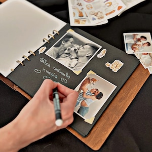 Plakboek Album Paar Fotoalbum Ambachtelijk Boek Custom Houten Reisfoto Gastenboek Verjaardagscadeau Houten Fotoboek Bruiloft Mini Album