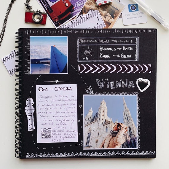 DIY Photo Album Custom Family Photo Book DIY Journal Scrapbooking  Anniversary Gift for Her Handmade Scrapbook Black Pages Kraft Sketchbook -  Etsy