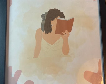 Book girl Print