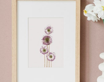 Floral Watercolor Digital Print 16x20" or 40X50cm, Standard Ikea Frame size, Custom Sizes available at no extra charge