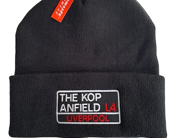 Gorro bordado de The Kop del Liverpool. El regalo de Navidad perfecto para los aficionados del Liverpool.