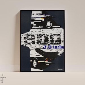 Saab 900 Poster | car poster, art, classic cars, vintage, home decor, wall decor, print, illustration, christmas gift, birthday gift, office