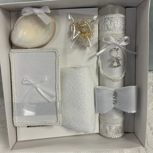 Conjunto de velas de batismo com 5 peças, concha de batismo, vela em espanhol e inglês, vela de cerimônia bautizo, niña niño.