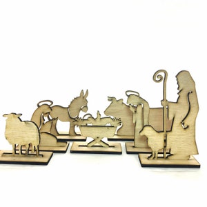 Plywood nativity set