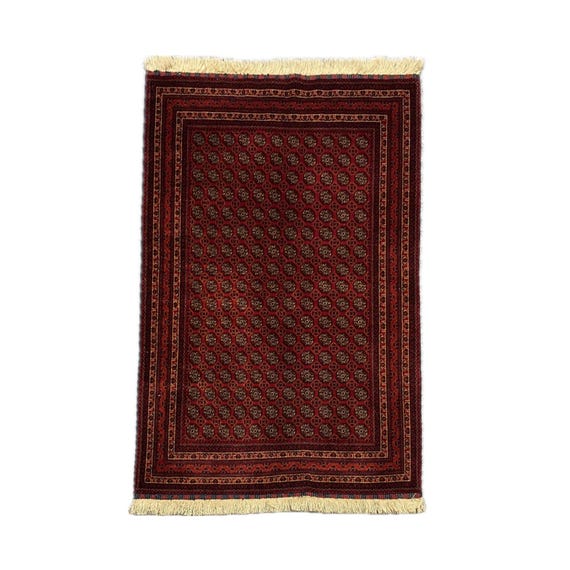 Handmade Afghan Rug 3x5 – Premium Khuwaja Roshnai Rug – Hand Knotted Wool Rug – Vegetable Dyed Afghan Carpet – High Knot Count 450 KPSI