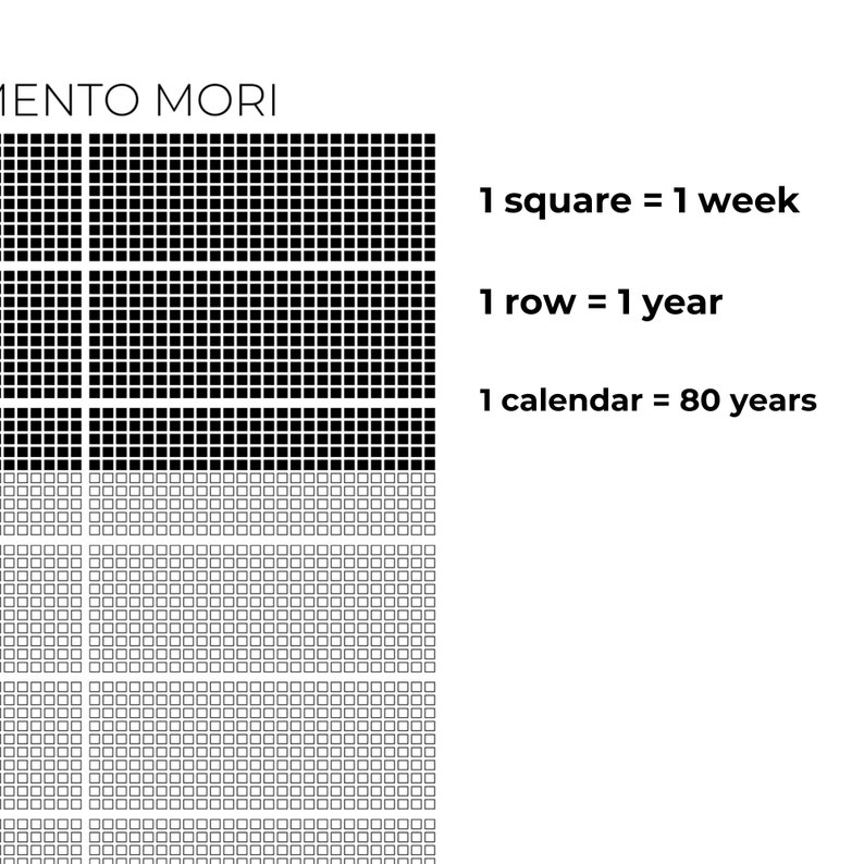 Stoic Life Calendar Printable PDF Memento Mori Marcus Aurelius Seneca ...