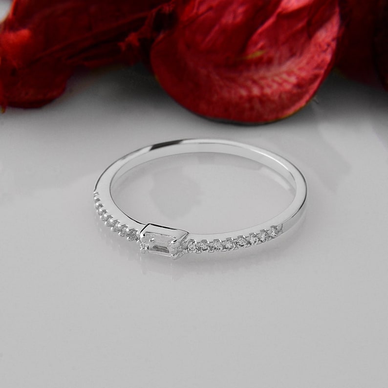 14K Solid Gold Ring, 14K Gold Ring, Gold Ring With Stone, Dainty Gold