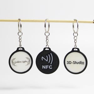 Custom NFC Keychain | Social Media & Website Tag for Business Promotion