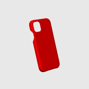 May include: A solid red phone case with a camera cutout and rounded edges. The case is designed to fit a smartphone and provides protection. The bright red color gives the case a modern look.