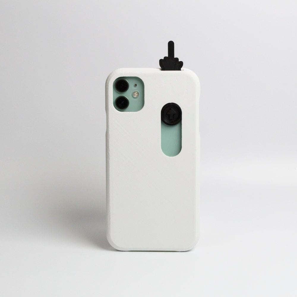 Personalization Elastic case iPhone middle finger