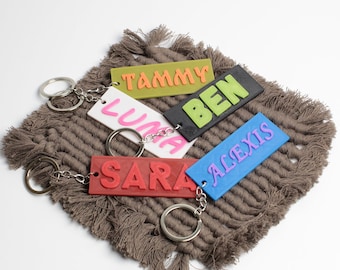 Custom 3D Printed Keychain * Custom Keychain * Name Keychain * Custom Key Ring * 3D Printed Name * Custom Name Keychain * Backpack Tag