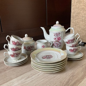 Tea & Coffee set USSR Porcelain Vintage Espresso Coffee Set,Soviet Coffee Set,Retro Kitchen decor,Soviet porcelain service,Coffee Cup