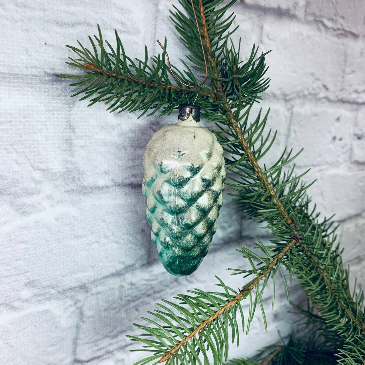 ヴィンテージガラスクリスマスオーナメント4個セット、ソビエト時代の