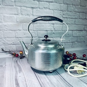Metal kettle, Aluminium kettle, Rustic kitchen kettle,Metal teapot,Old kettle,Stainless steel teapot,Electric Kettle,Vintage aluminum kettle