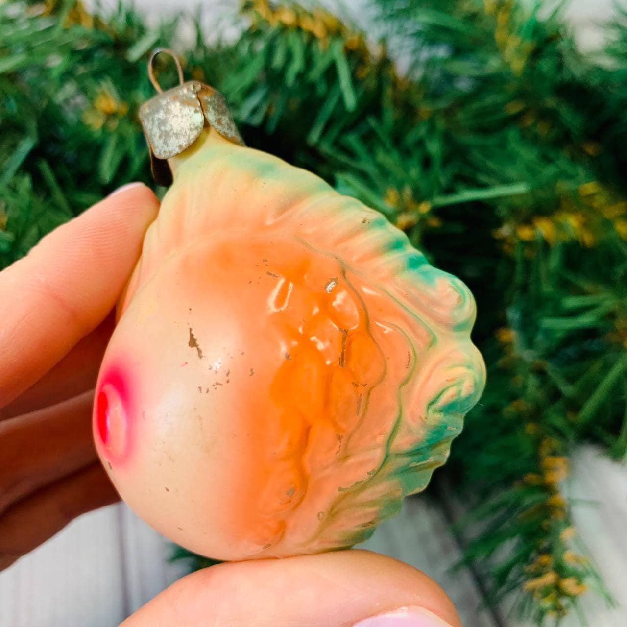 Lot de 3 boules de Noël en verre vintage - Décorations