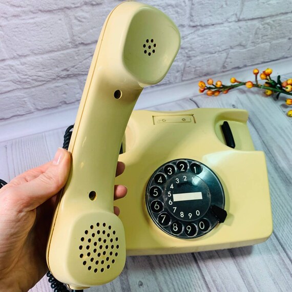 Telefono corded vintage, telefono Antico in metallo Telefono retro FSK/DTMF con cavo fisso con indicazione del tempo per la decorazione della tavola