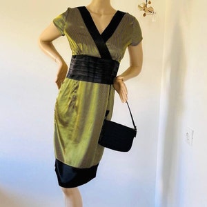 Vintage 90s Yellow Dress, Wrap Silk Dress, Bridesmaid Dress, Wedding Guest Dress, Women Dress, Maxi Dress, Evening Dress, Long Dress