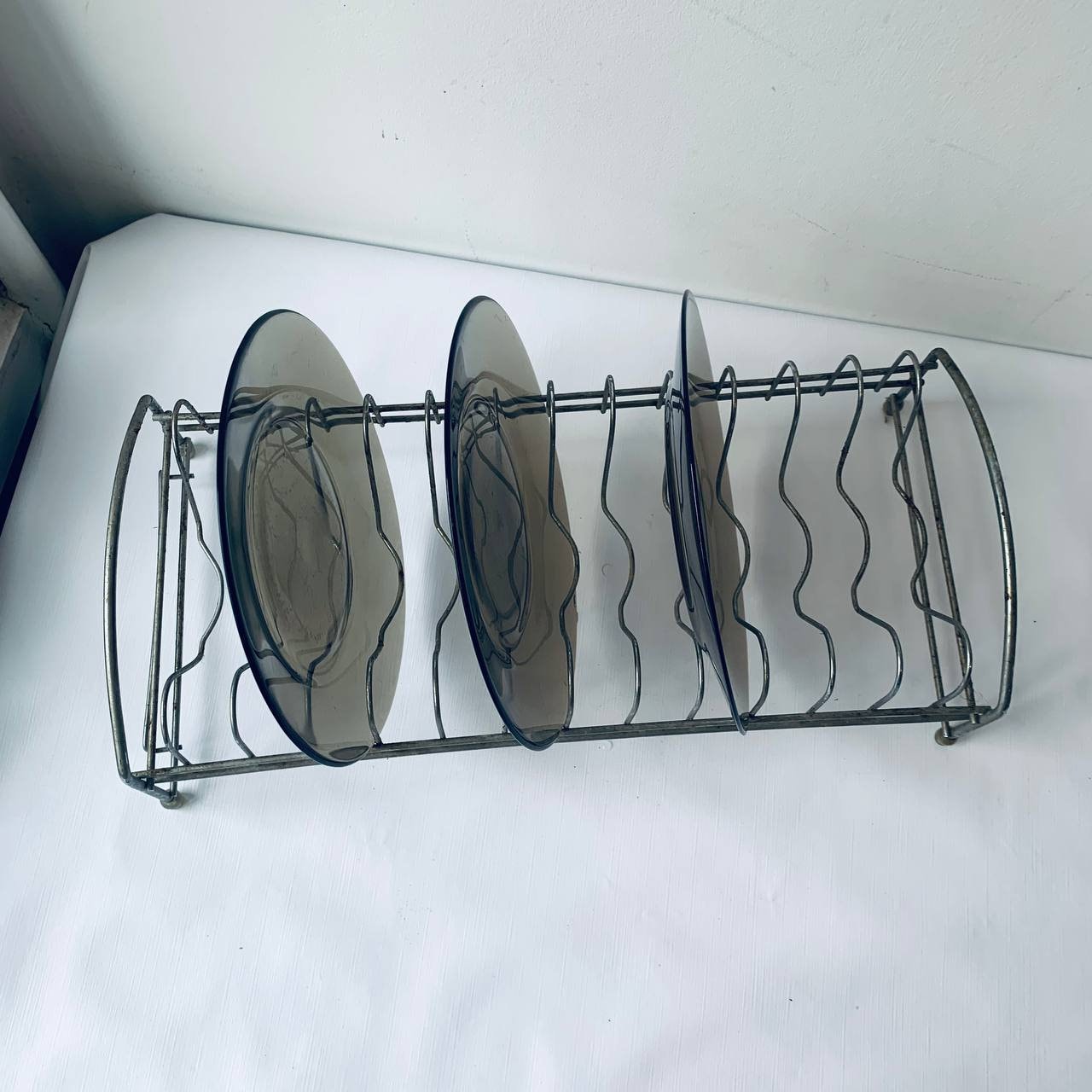 Vintage Wire Dish Rack, Metal Kitchen Draining Rack, Old Metal Display ...