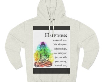 Three-Panel Fleece Hoodie