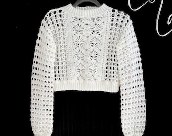 Lilou Lace top / sweater - crochet pattern