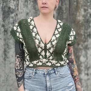 Flower Garden Top and Sweater - crochet pattern
