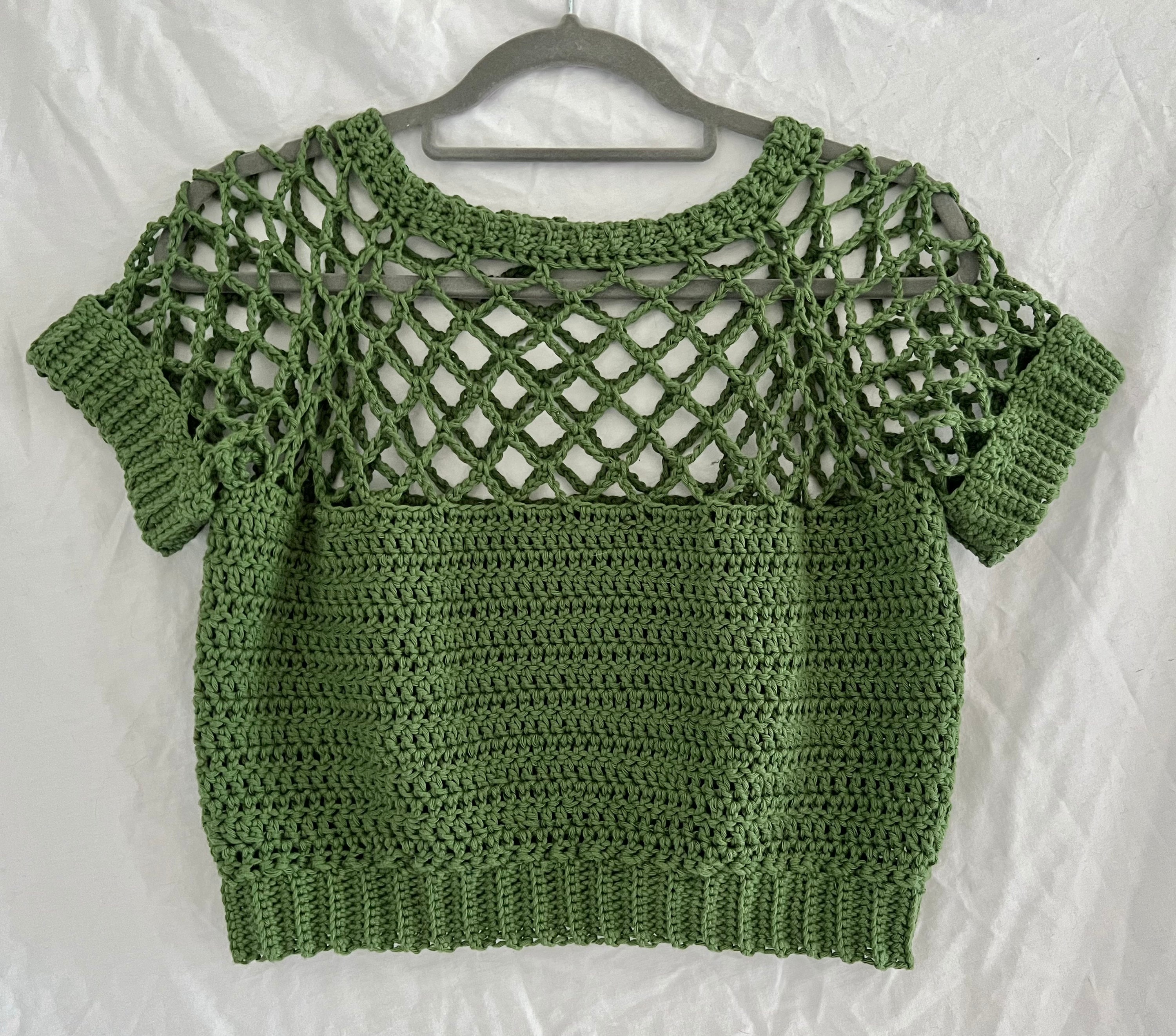 Marina Mesh Top / Sweater - Crochet Pattern (raglan) - Etsy