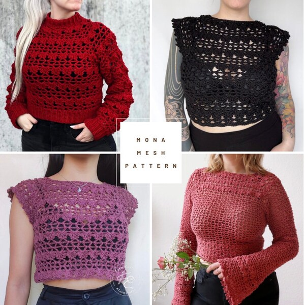 Mona Mesh Top + Sweater Pattern (Raglan)