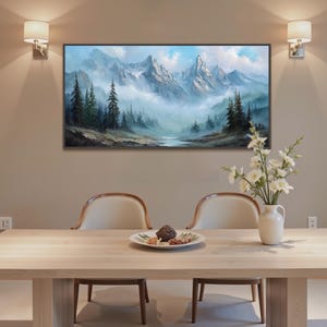 Large Abstract Landscape Oil Painting on Canvas, Original Forest ...