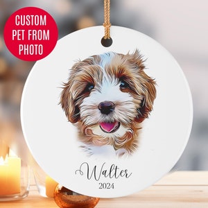 Custom Dog Ornament, Personalized Pet Ornament from Photo, Dog Remembrance Gift, Custom Pet Ornament, Pet Memorial Keepsake, Pet Lover Gift