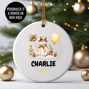 Baby&#39;s First Christmas Ornament, Personalized Baby Ornament, New Baby Ornament, Babys First Xmas, Baby Shower Gift, Baby Name Keepsake