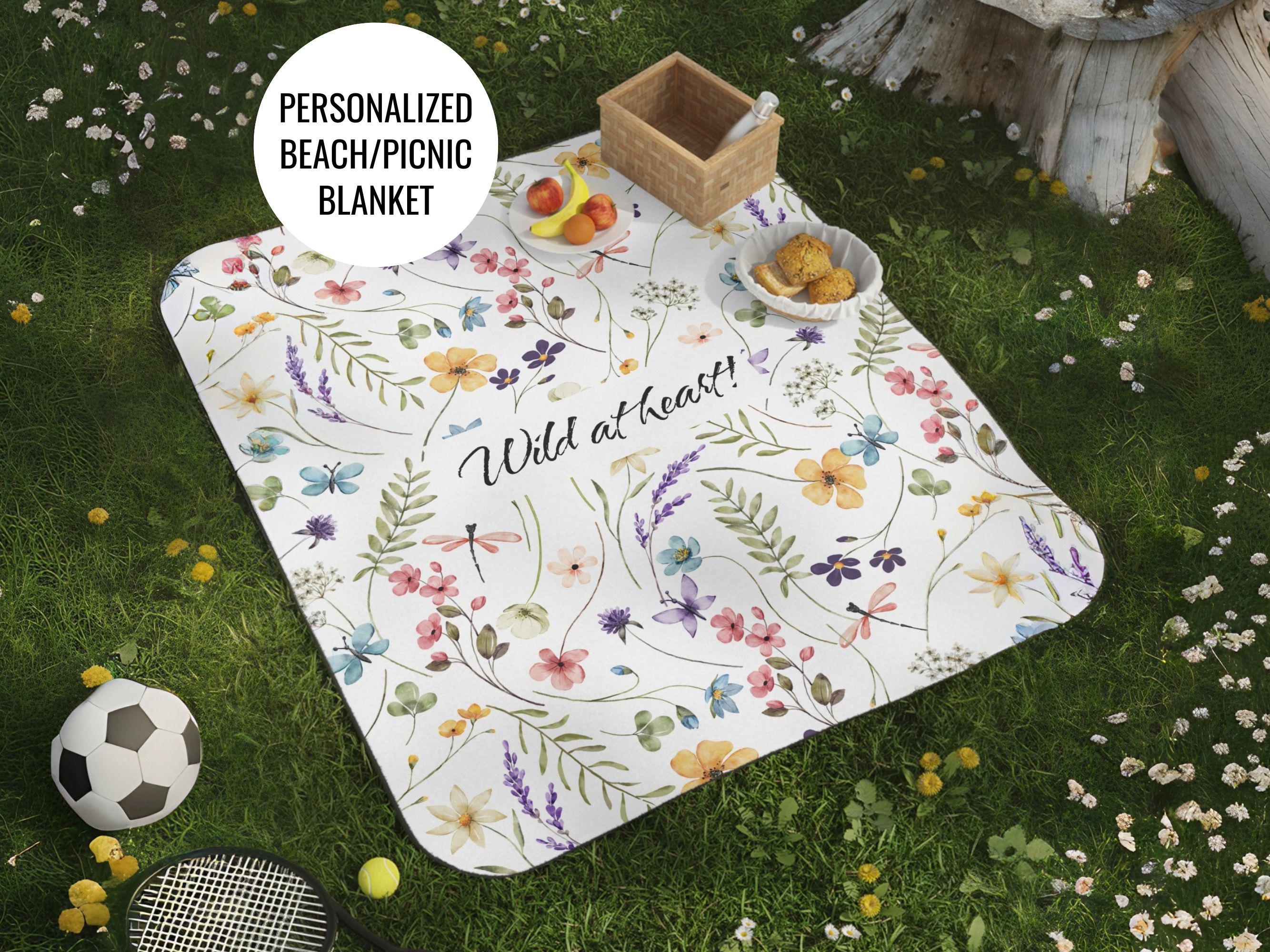 Beach Blanket Personalised Picnic Blanket, Photo Picnic Blanket