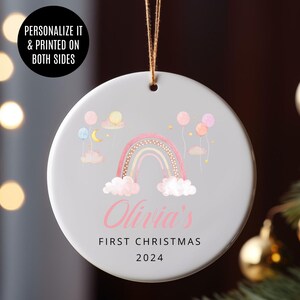 Baby&#39;s First Christmas Ornament, Custom Baby&#39;s First Christmas Ornament, Personalized Baby&#39;s First Christmas Ornament, Baby Shower Gift