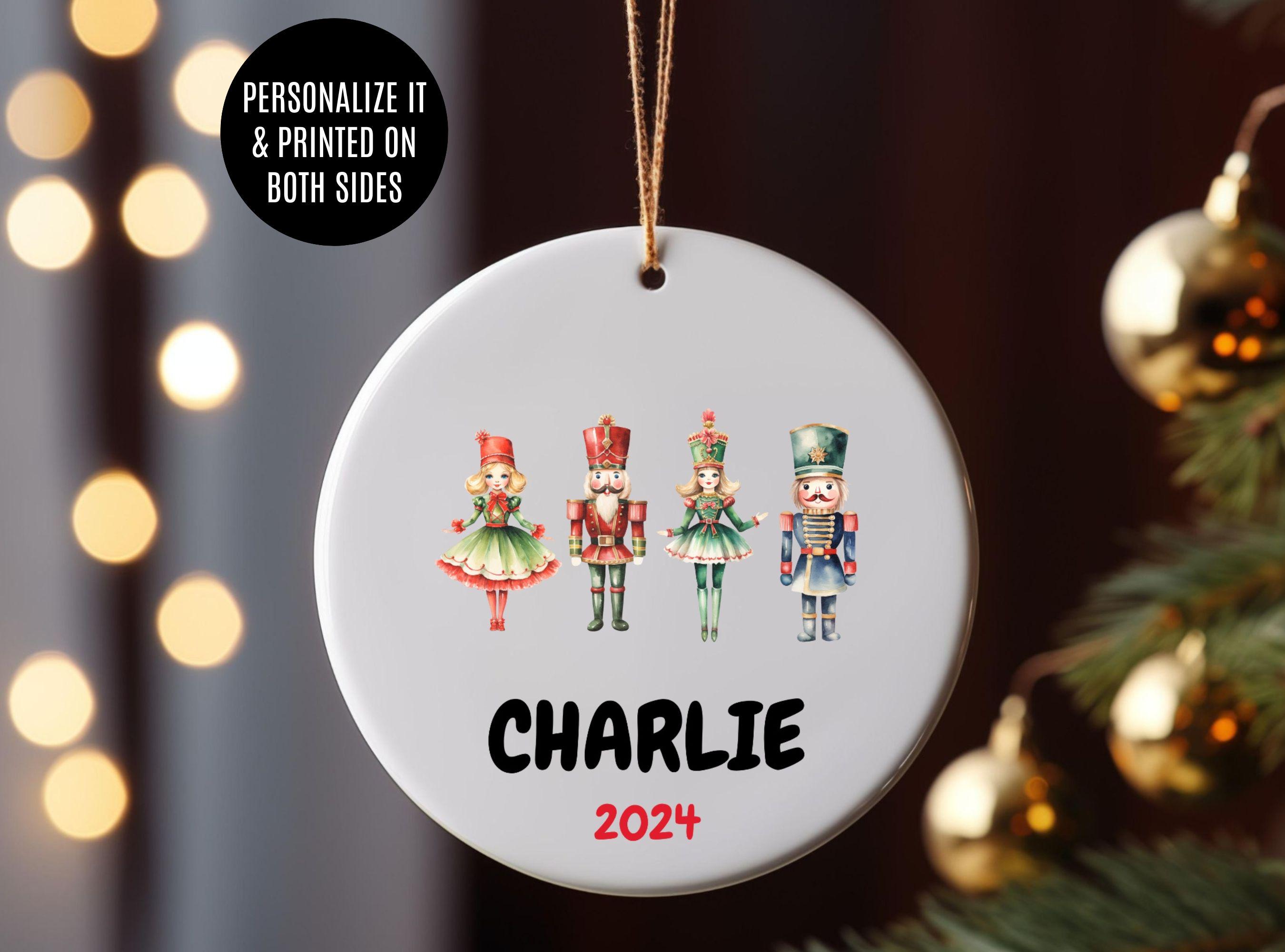 Adorno navideño personalizado para bebé: recuerdo de cerámica