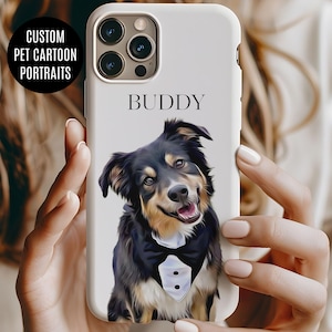 Coque de portable personnalisée pour animal de compagnie avec photo et nom d'animal de compagnie Coque de portable personnalisée pour chien Coque de portable personnalisée chat Coque de portable personnalisée iPhone Samsung