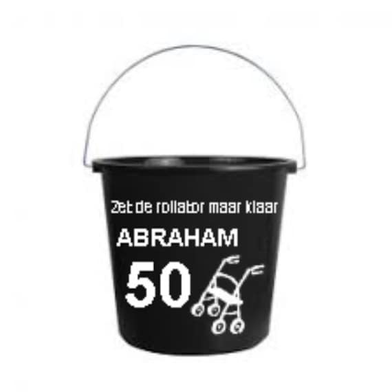 Abraham 50 Years Bucket Personalized Buckets, Bingwatch Bucket, Spit  Bucket, Birthday, 18, Party Bucket, Beer Bucket, Tomorrow in the House,  Puke 