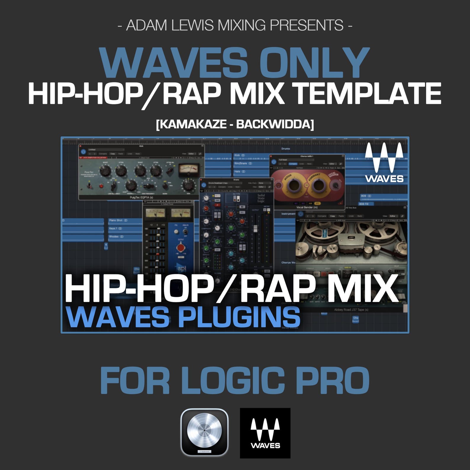 Random Wave Mix ALM Hip-hop & Rap (waves) Mix Template #1 [waves Plug-ins Only - Logic ...