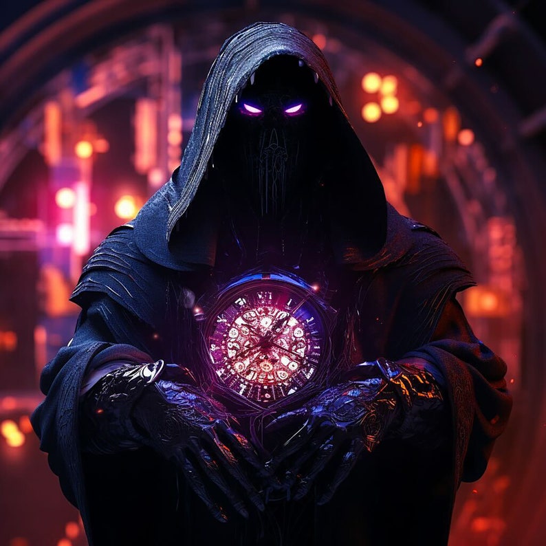 Grim Reaper Clock Download, Grim Reaper Instant Downloadable Wallpaper