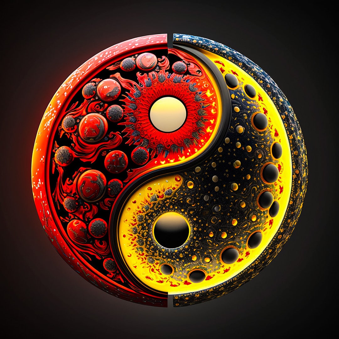 retro yin yang